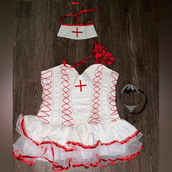 Be Wicked Sexy Home Care Nurse Costume – Women’s Adult Halloween Lingerie Dress - Picture 8 of 16